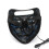 (Blue) Halloween Neon Stitches LED Mask Light Up Costume 13
