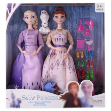 (4#) Frozen Elsa & Anna Princess Dressing Dolls 12.5IN Action Figure Gift Boxset
