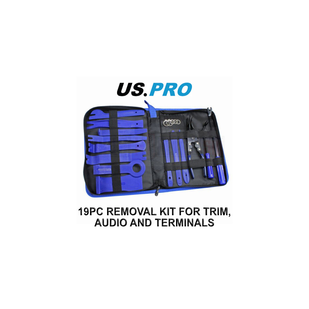 US PRO Tools 19pc Trim & Panel Removal, Audio, Terminals, Radio Removal Set 5458