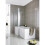 L Shaped Shower Bath End Panel Modern Bathroom White Gloss MDF 680x540mm 2