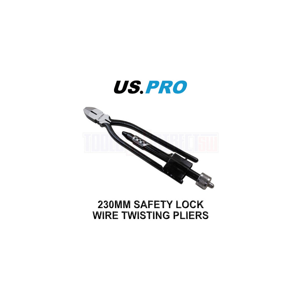 US PRO Tools 230MM Lock Wire Twisting/Twister Pliers For Locking Nut Safety Tie 1841