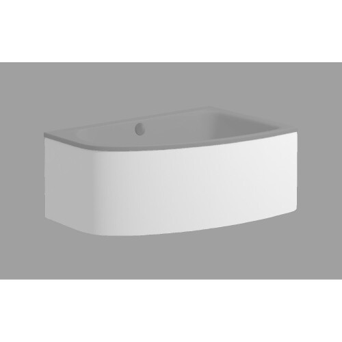 Bathroom Modern Curved Corner Bath Panel White High Gloss Acrylic Stylish on OnBuy