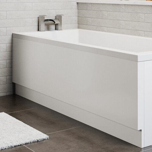 Bath Panel Pack Set Acrylic Side End Gloss White 1700/750mm Bathroom Modern