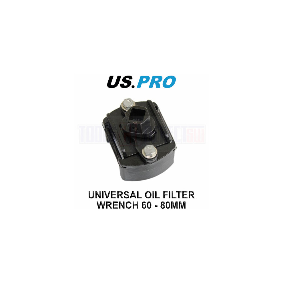 US PRO Tools Adjustable Universal Oil Filter Wrench Small 60 - 80mm 3019