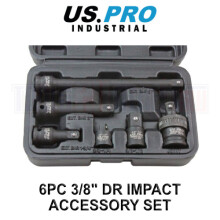 US PRO INDUSTRIAL 3/8" Dr Impact Adapter Extension Bars Set UJ Step Up/Down 3463