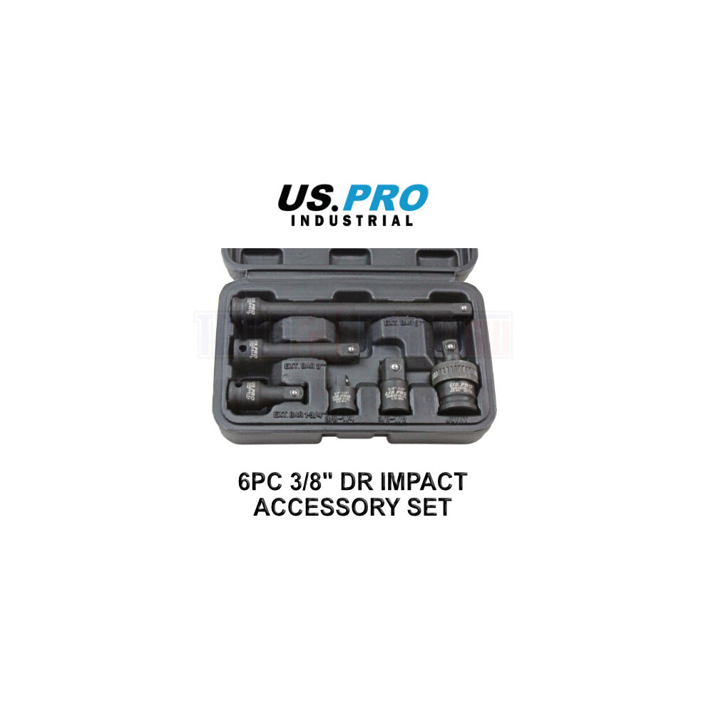 Us Pro Industrial 3/8" Dr Impact Adapter Extension Bars Set Uj Step Up/Down 3463 5060599866536