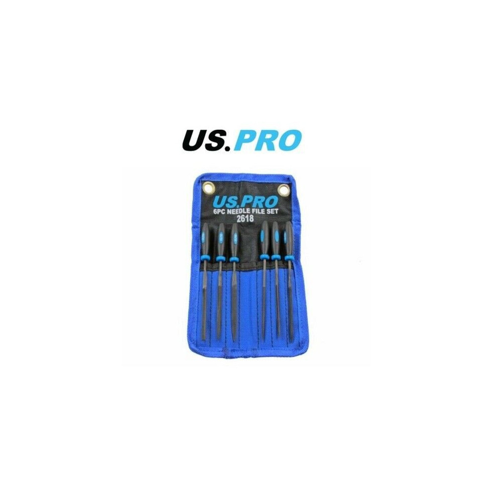 US PRO 6pc Needle File Set 140MM 2618