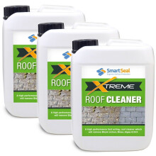 (3 x 5 Litres) Smartseal Roof Clean Xtreme - Powerful, Fast Acting Roof Cleaner - Concentrated Organic Growth Killer For Concrete, Slate And Clay Roof Tiles