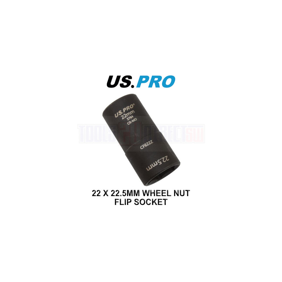 US PRO Tools 22 x 22.5mm Wheel Nut Flip Socket 3764