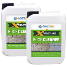 (2 x 5 Litres) Smartseal Roof Clean Xtreme - Powerful, Fast Acting Roof Cleaner - Concentrated Organic Growth Killer For Concrete, Slate And Clay Roof Tiles