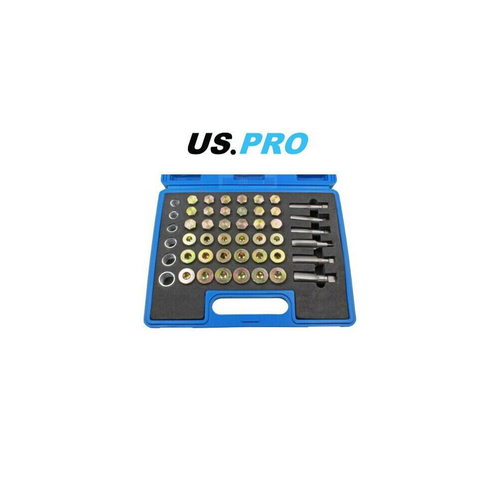 US PRO Tools 114PC Oil Drain Sump Plug / Gearbox Thread Repair Tool Kit - 3008