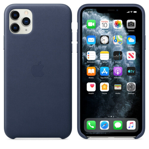 Apple Apple Leather Case for iPhone 11 Pro Max - Midnight Blue - MX0G2ZM/A