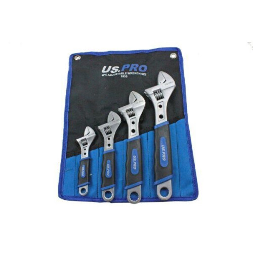 us pro US PRO Tools 4pc Adjustable Wrench / Shifting Spanner Set 6" 8" 10" 12" - 1835 2