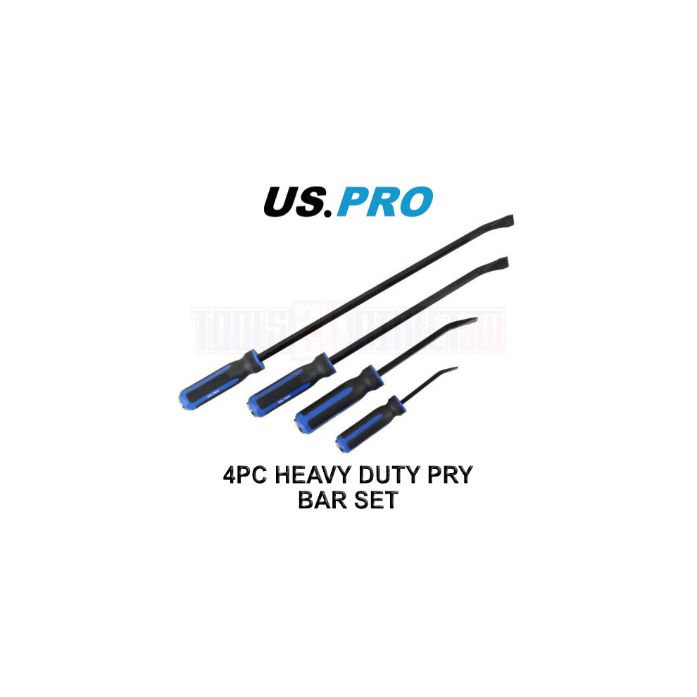 US PRO Tools 4pc Heavy Duty Pry Bar Set, Crow, Jemmy Bar Set, Bars 6868