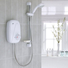 Mira Vigour Thermostatic Electric Shower White & Chrome Power 1.1532.353