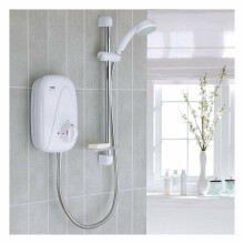 Mira Vigour White & Chrome Manual Electric Power Shower 1.1532.354