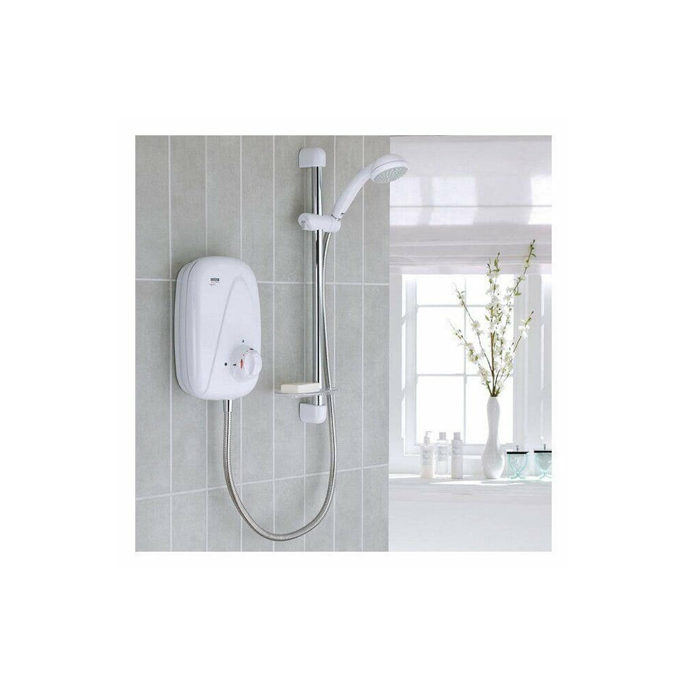 Mira Vigour White & Chrome Manual Electric Power Shower 1.1532.354