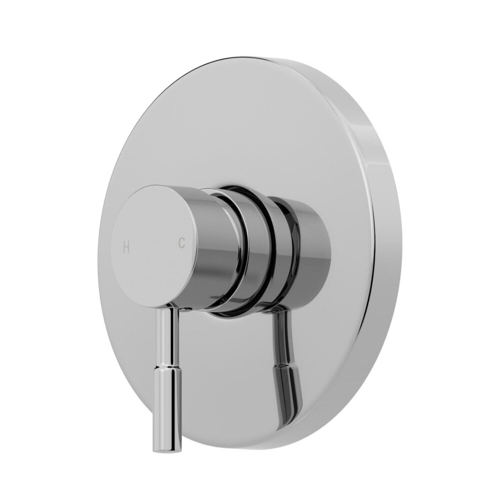 Modern Shower Mixer Valve Only Brass Round Concealed Chrome Single Stick Lever 5056093675798