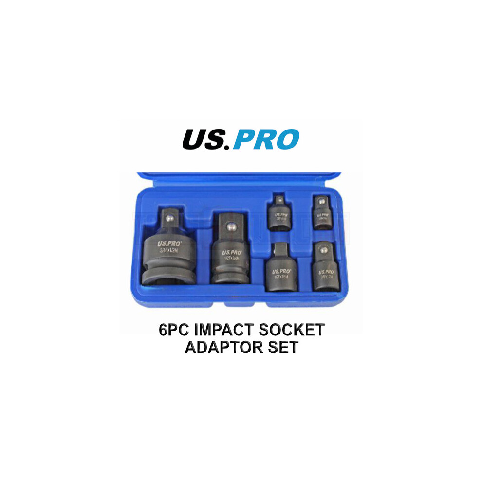 US PRO Tools 6pc Impact Socket Adaptor Set, Reducer for Sockets, Wrench 3511