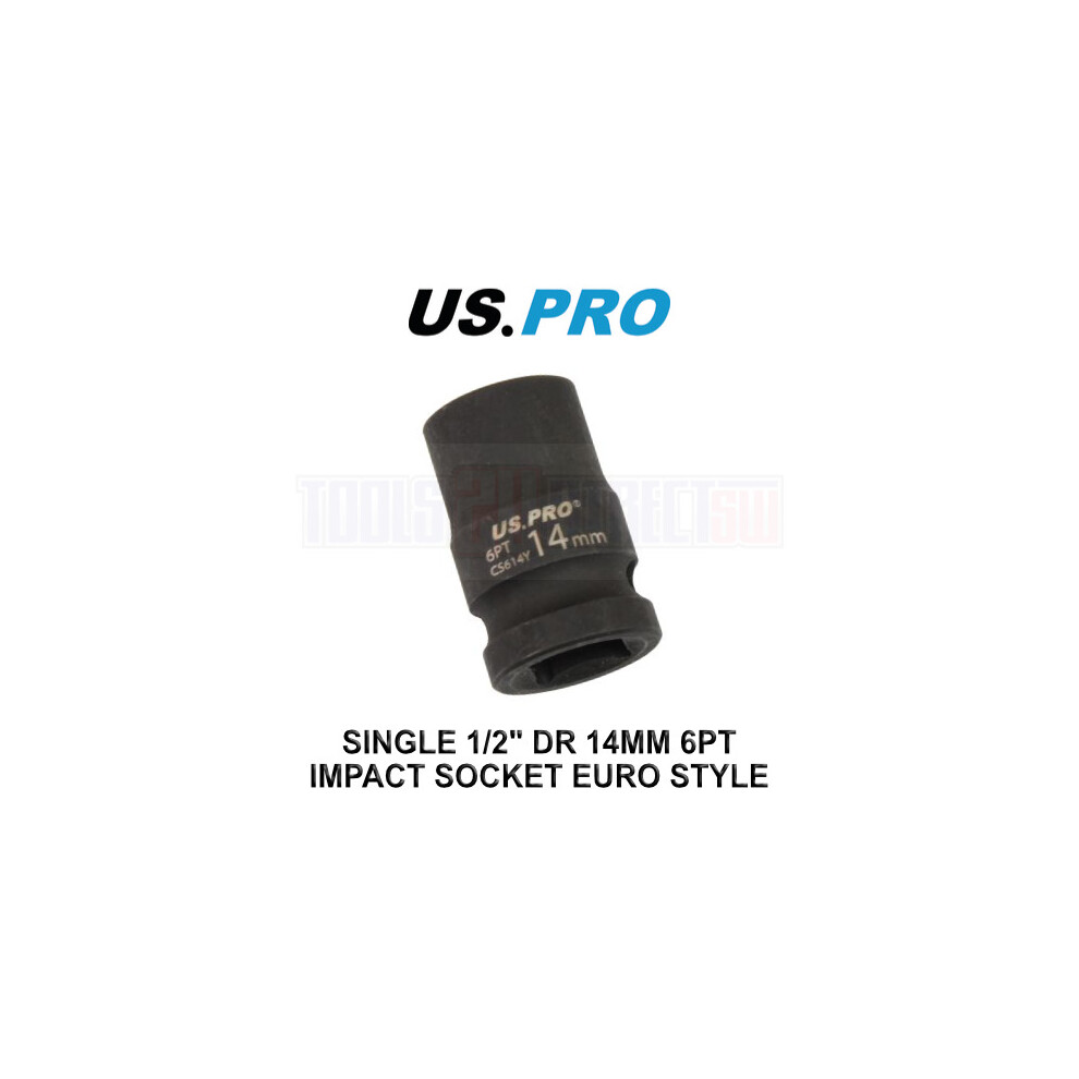 Us Pro Tools 14Mm Impact Socket 1/2" Drive 6 Point Single Hex 3816 - Image 3