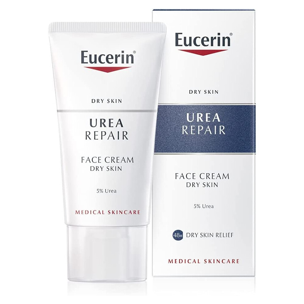 Eucerin Urea Replenishing Face Cream Day 5% For Dry Rough Face - 50ml