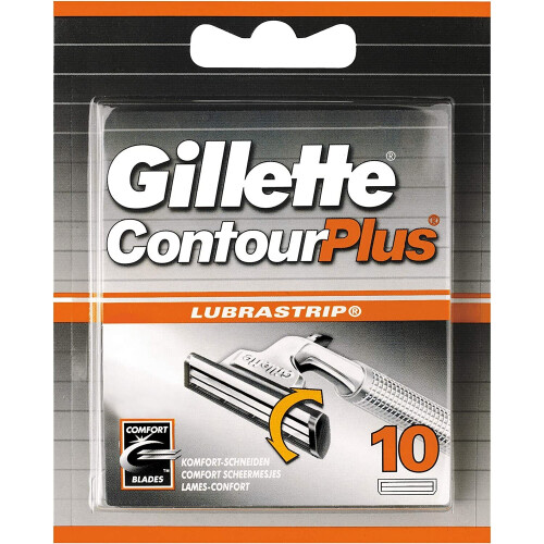 Gillette Ανταλλακτικές λεπίδες ξυραφιού Gillette Blades Contour Plus για άνδρες - Συσκευασία 10 τεμαχίων 1