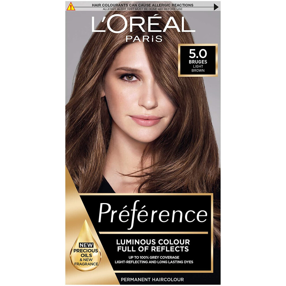 L'Oreal Preference Infinia Natural Hair Colour Dye - 5 Palma Light Brown