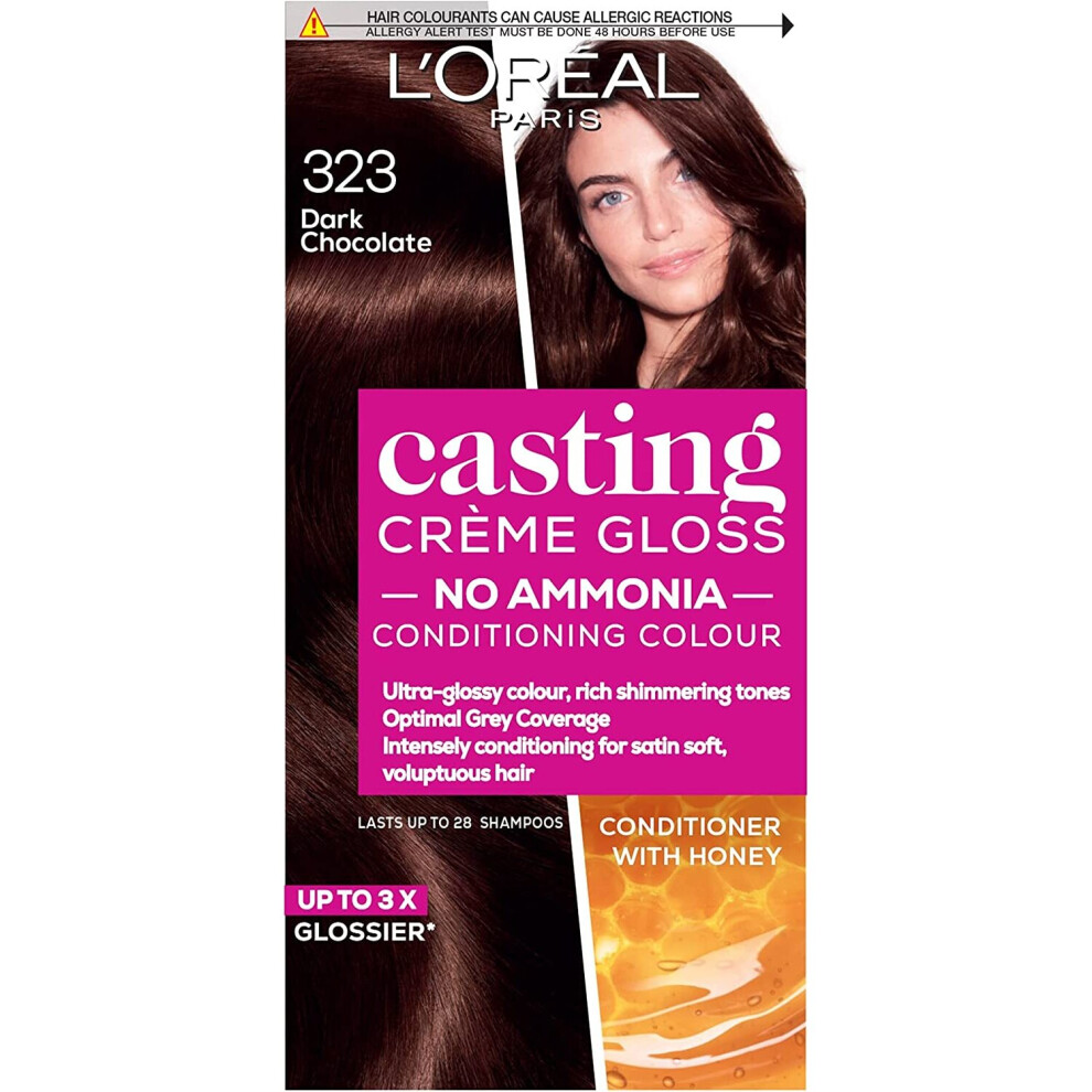 L'Oreal Casting Creme Gloss Semi-Permanent  Hair Dye - 323 Dark Chocolate Brown