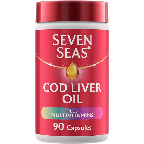 Seven Seas Ulei de ficat de cod Seven Seas Plus Multivitamine Omega-3 Ulei de peste 90 de capsule