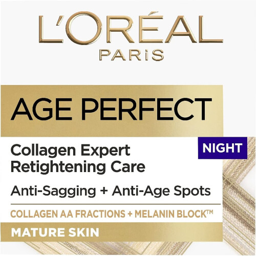 L’Oréal Paris L'Oreal Age Perfect Αντιγηραντική κρέμα νύχτας για ώριμο δέρμα 50 ml 1