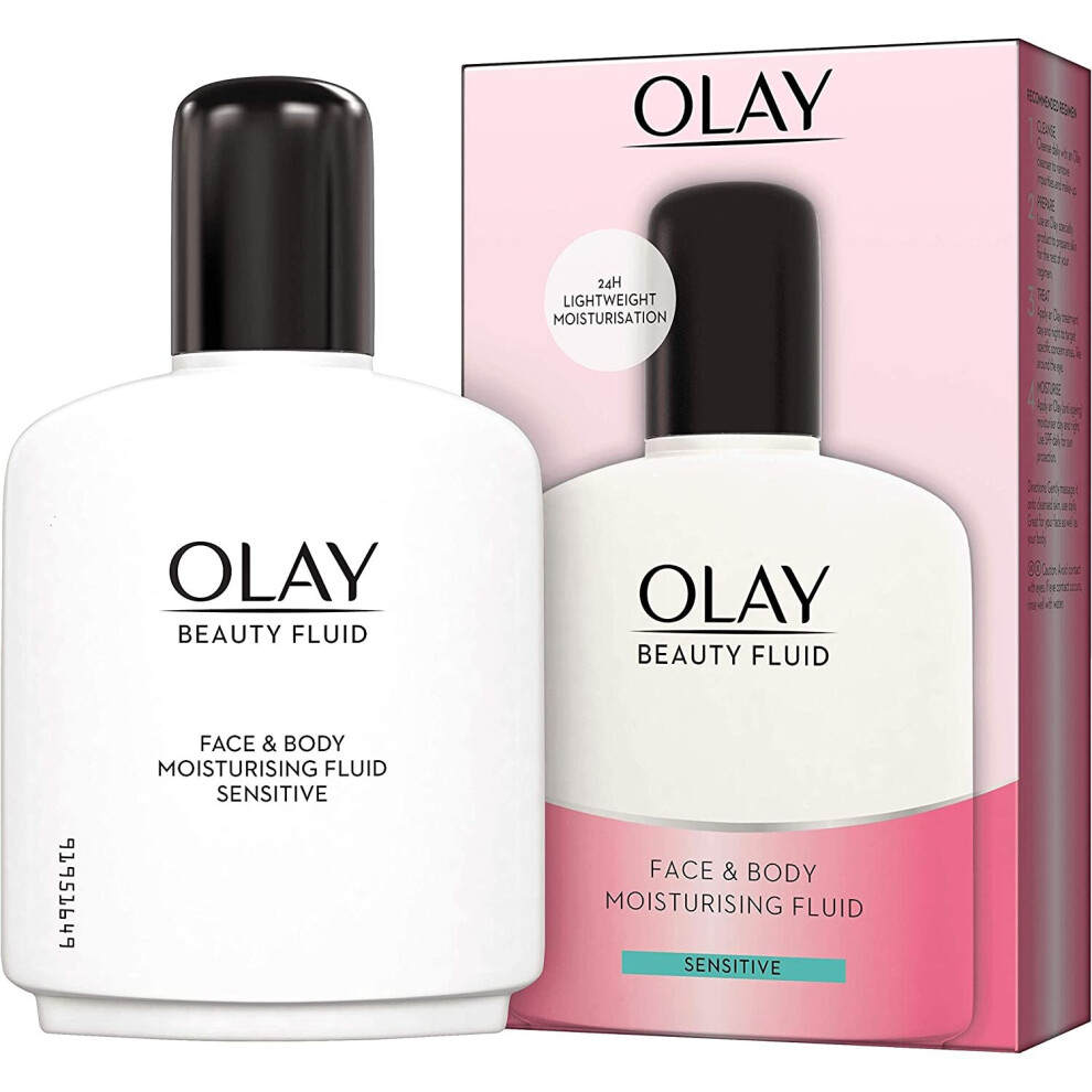 Olay Beauty Fluid Face & Body Sensitive Moisturiser 200Ml
