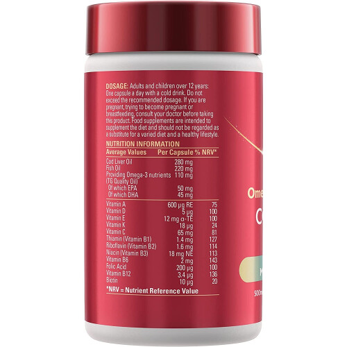 Seven Seas Ulei de ficat de cod Seven Seas Plus Multivitamine Omega-3 Ulei de peste 90 de capsule 1