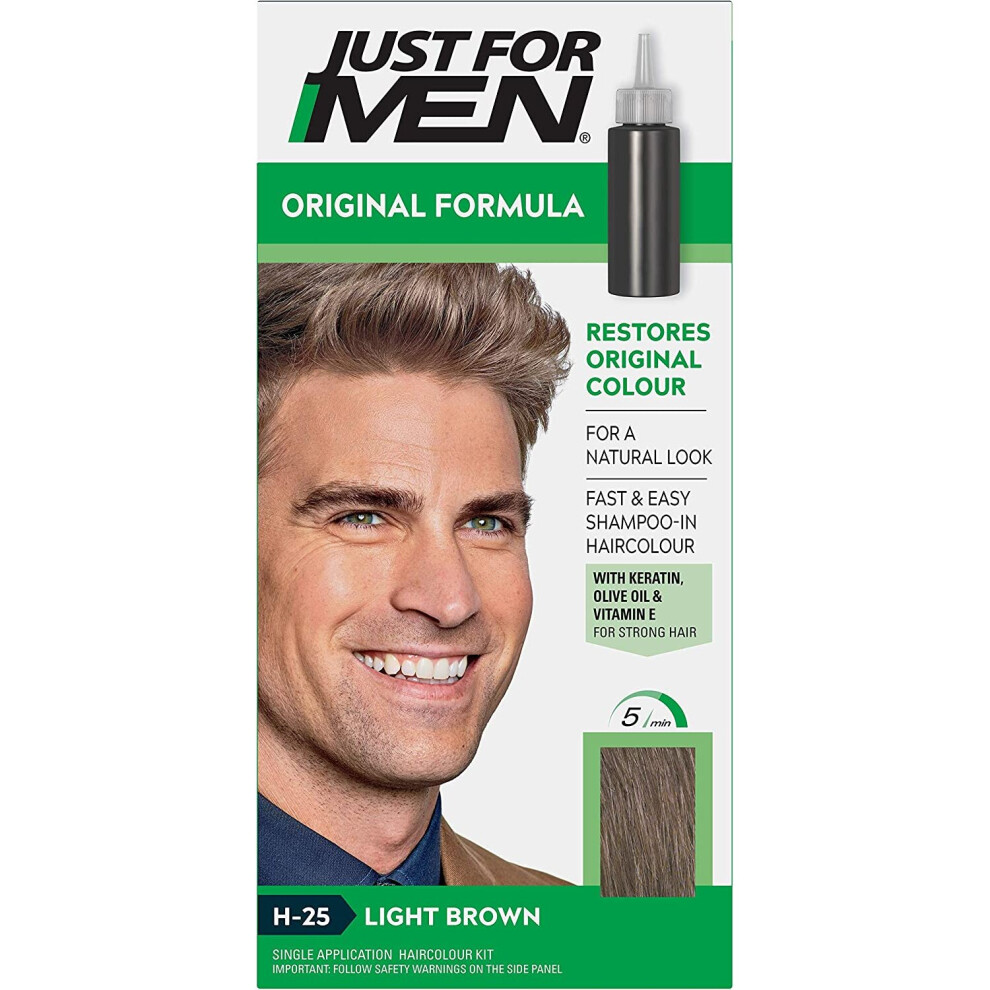 Just For Men Original Formula Hair Dye Light Brown  H25 Olive Oil & Vitamin E-image-OPC-P9T5ZGN-NEW