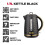 Tower Tower Empire Black Jug  Kettle, 4 Slice Toaster & Canisters Set 4