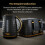 Tower Tower Empire Black Jug  Kettle, 4 Slice Toaster & Canisters Set 5