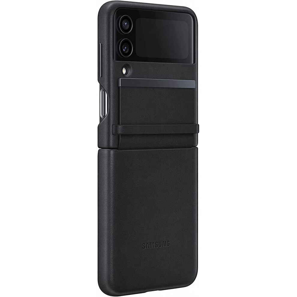 samsung-galaxy-z-flip-4-flap-leather-cover-black