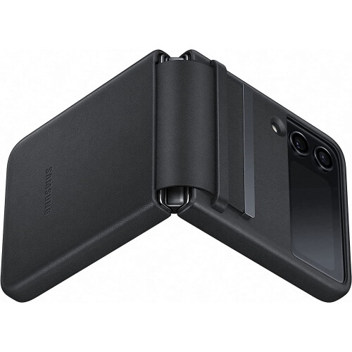 Samsung Samsung Galaxy Z Flip 4 Klappe Lederhülle Schwarz 1