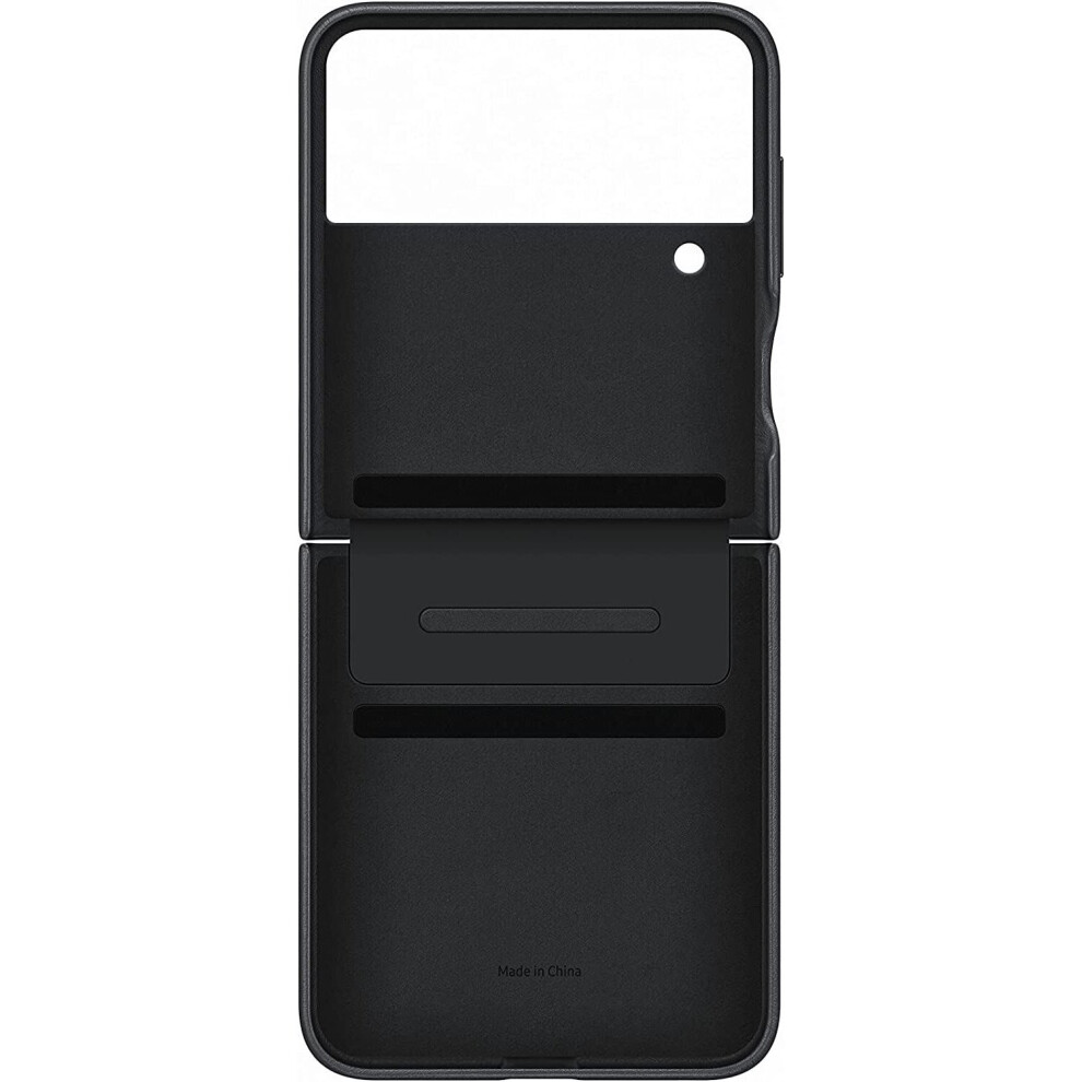 samsung-galaxy-z-flip-4-flap-leather-cover-black