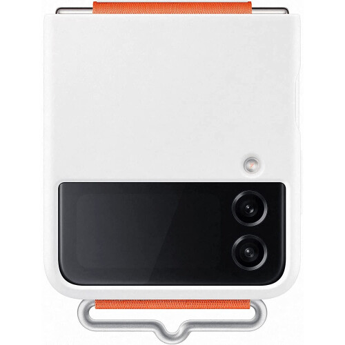 Samsung Samsung Galaxy Z Flip 4 Silicone Cover with Strap White