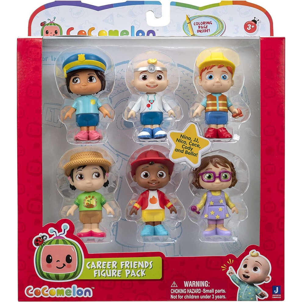 CoComelon 6 Pack Play Figures Career Friends