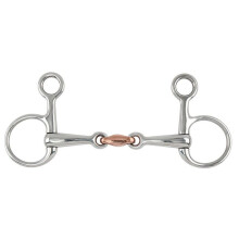 (One Colour, 5 Inch) Shires Hanging Cheek Copper Lozenge Snaffle