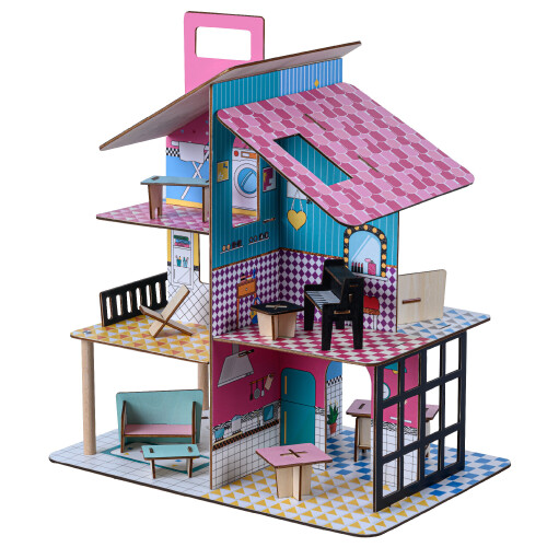 Olivia s Little World 360 Kids Wooden Doll house 3.5 Dolls 12