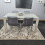 Dining Table Set Of 4 Kitchen and 4 Grey Tufted Velvet Chairs 2