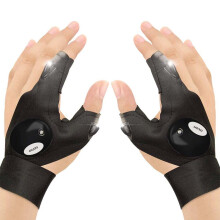 Finger Gloves with LED Light Flashlight Tools Outdoor Gear Rescue Torch