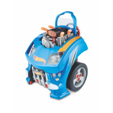 Hot Wheels Toy Engine Repair Set - 58-Piece Interactive Car Mechanic Kit with Lights, Horn and Removable Bonnet