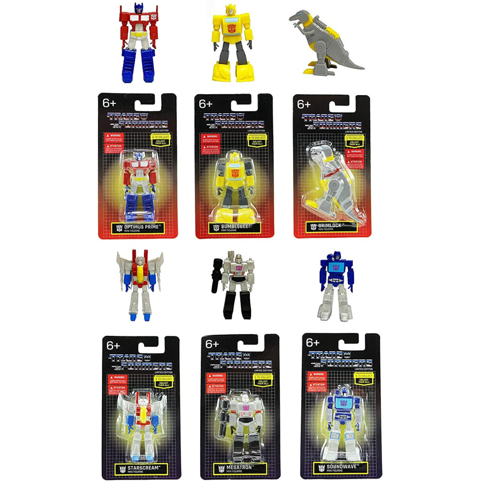 Transformers 2.5" Mini Figures - Set of All 6 (Limited Edition)