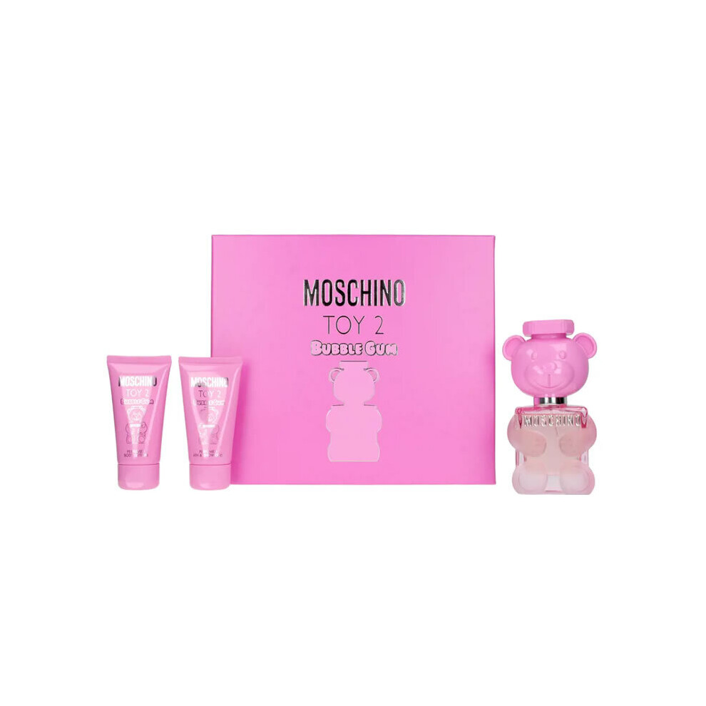 Moschino Toy 2 Bubble Gum Eau De Toilette Spray 50ml Set 3 Pieces