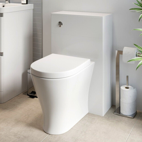 Modern Bathroom Toilet WC Concealed Cistern Unit ONLY White 500mm