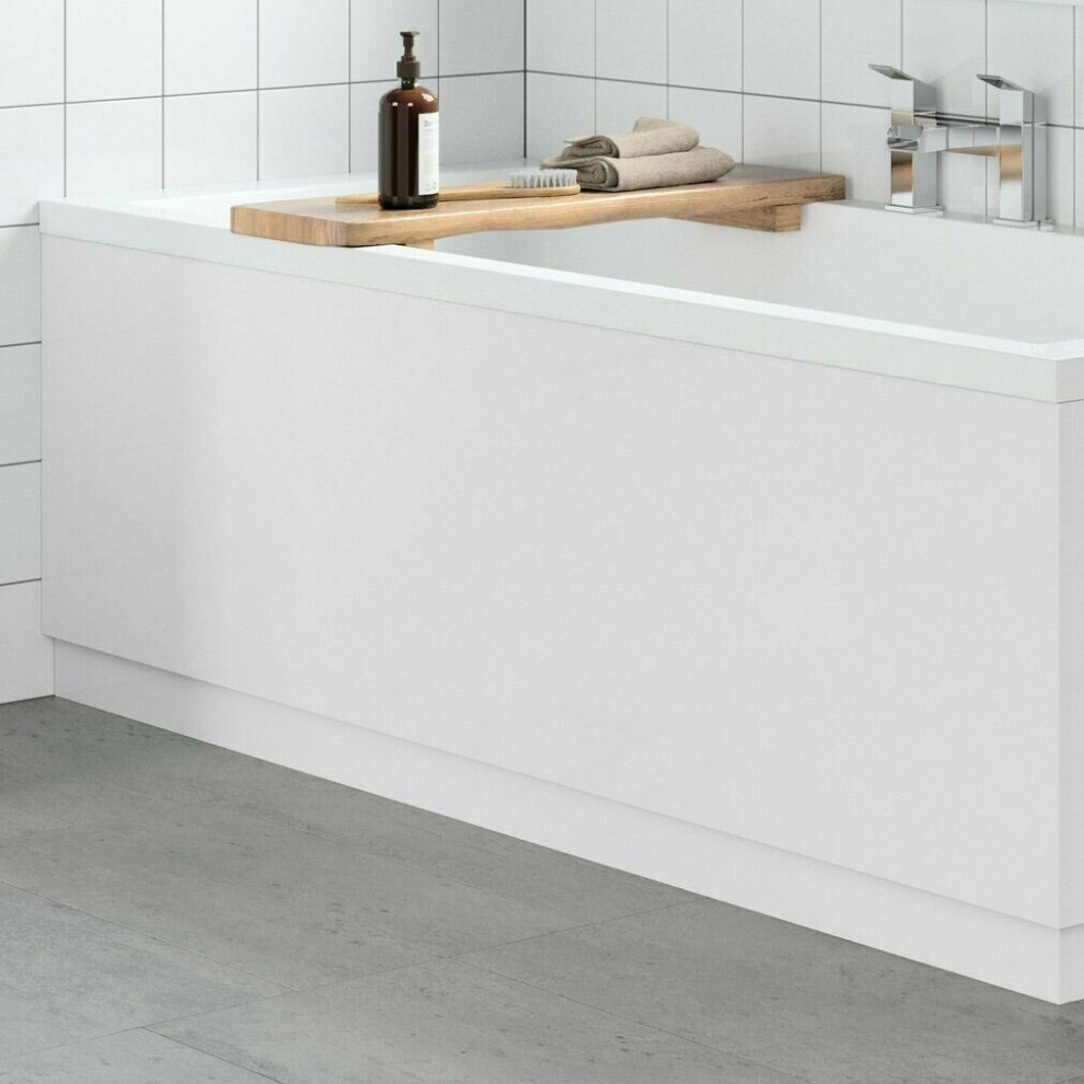 Bathroom Modern Easy Cut 1700mm Front Bath Panel 18mm MDF White Gloss Plinth