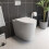 Bathroom Modern WC 500mm Toilet Unit Concealed Cistern BTW Soft Close Grey 4